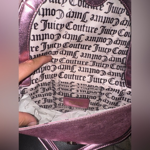 Juicy Couture Pretty Game Strong Crossbody Pink Blush Metallic - Picture 5 of 6